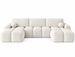 Canapé panoramique en U VANITY convertible – Tissu texturé & coffre de rangement - 319 cm - Photo n°1