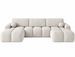 Canapé panoramique en U VANITY convertible – Tissu texturé & coffre de rangement - 319 cm - Photo n°1