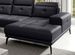 Canapé panoramique moderne simili cuir noir angle gauche Versus 350 cm - Photo n°2