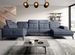 Canapé panoramique SKAW en tissu avec têtières réglables – 350 cm - Photo n°1