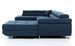 Canapé panoramique tissu bleu marine convertible avec coffre de rangement Romano 345 cm - Photo n°5