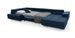 Canapé panoramique tissu bleu marine convertible avec coffre de rangement Romano 345 cm - Photo n°8