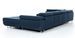 Canapé panoramique tissu gris clair convertible avec coffre de rangement Romano 345 cm - Photo n°3