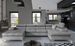 Canapé panoramique velours gris clair coffre de rangement à droite Kutty 345 cm - Photo n°2