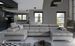 Canapé panoramique velours gris clair coffre de rangement à gauche Kutty 345 cm - Photo n°2