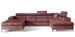 Canapé panoramique velours rose cuivré coffre de rangement à droite Kutty 345 cm - Photo n°1
