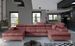 Canapé panoramique velours rose cuivré coffre de rangement à droite Kutty 345 cm - Photo n°2