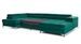 Canapé panoramique velours vert coffre de rangement à gauche Kutty 345 cm - Photo n°6