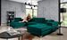 Canapé panoramique velours vert coffre de rangement à gauche Kutty 345 cm - Photo n°21