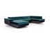 Canapé panoramique velours vert convertible avec coffre de rangement Romano 345 cm - Photo n°7