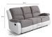 Canapé relaxation électrique 3 places simili cuir blanc et microfibre gris Confort - Photo n°4