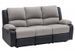 Canapé relaxation électrique 3 places simili cuir noir et microfibre gris Confort - Photo n°2