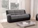 Canapé relaxation électrique 3 places simili cuir noir et microfibre gris Confort - Photo n°7