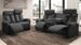 Canapé relaxation électrique en nubuck gris Kondort - Photo n°2