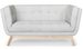 Canapé Scandinave 2 places Tissu gris Koza - Photo n°1