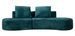 Canapé Teal design contemporain bleu intense - Photo n°1