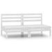 Canapés centraux de jardin 2 pcs Blanc Bois de pin massif - Photo n°1