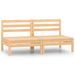 Canapés centraux de jardin 2 pcs Bois de pin massif - Photo n°1