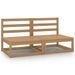 Canapés centraux de jardin 2 pcs Marron miel Bois de pin massif - Photo n°1