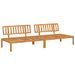 Canapés centraux palette de jardin 2 pcs bois massif d'acacia - Photo n°1