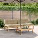 Canapés centraux palette de jardin 2pcs et coussins bois acacia - Photo n°1