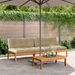 Canapés centraux palette de jardin et coussins 2pcs bois acacia - Photo n°1