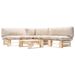 Canapés de jardin palette 4 pcs avec coussins sable Bois 2 - Photo n°1
