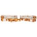 Canapés de jardin palette 6 pcs avec coussins sable Bois 7 - Photo n°1