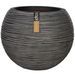 Capi Pot à fleurs Nature Rib rond 62x48 cm anthracite KOFZ271 - Photo n°1