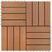 Carreau de terrasse 22 pcs 30 x 30 cm 2 m² WPC Marron - Photo n°1