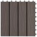 Carreau de terrasse en relief 11 pcs WPC 30x30 cm 1 m² Marron - Photo n°5