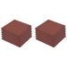 Carreaux de protection antichoc 12pc Caoutchouc 50x50x3cm Rouge - Photo n°2