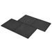 Carreaux de protection antichoc 12pcs Caoutchouc 50x50x3cm Noir - Photo n°6