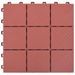 Carreaux de terrasse 10 pcs Rouge 30,5x30,5 cm Plastique - Photo n°6