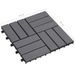 Carreaux de terrasse 20pcs Délavage gris 30x30 cm Acacia solide 2 - Photo n°6