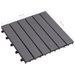 Carreaux de terrasse 20pcs Délavage gris 30x30 cm Acacia solide - Photo n°8