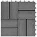 Carreaux de terrasse 22 pcs 30 x 30 cm 2 m² WPC Gris 2 - Photo n°5