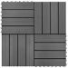 Carreaux de terrasse 22 pcs 30 x 30 cm 2 m² WPC Gris 3 - Photo n°1