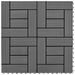 Carreaux de terrasse 22 pcs 30 x 30 cm 2 m² WPC Gris - Photo n°1