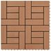 Carreaux de terrasse 22 pcs 30 x 30 cm 2 m² WPC Marron 2 - Photo n°1