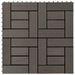 Carreaux de terrasse 22 pcs 30 x 30 cm 2 m² WPC Marron foncé - Photo n°1