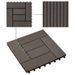 Carreaux de terrasse 22 pcs 30 x 30 cm 2 m² WPC Marron foncé - Photo n°4