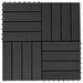 Carreaux de terrasse 22 pcs 30 x 30 cm 2 m² WPC Noir - Photo n°1