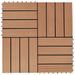 Carreaux de terrasse 22 pcs 30 x 30 cm 2 m² WPC Teck 3 - Photo n°1