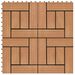 Carreaux de terrasse 22 pcs 30 x 30 cm 2 m² WPC Teck 2 - Photo n°1