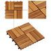 Carreaux de terrasse 30x30 cm 10 pcs Acacia - Photo n°4