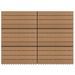 Carreaux de terrasse 6 pcs WPC 60x30 cm 1,08 m² Marron - Photo n°1