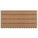 Carreaux de terrasse 6 pcs WPC 60x30 cm 1,08 m² Marron - Photo n°3