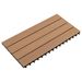 Carreaux de terrasse 6 pcs WPC 60x30 cm 1,08 m² Marron - Photo n°4