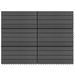 Carreaux de terrasse 6 pcs WPC 60x30 cm 1,08 m² Noir - Photo n°1